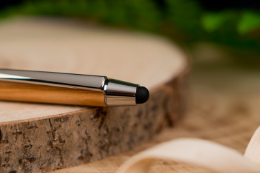 Logotrade promotional merchandise image of: Wooden ballpen with touch function ERFURT