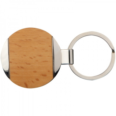 Logo trade promotional items image of: Wooden keyring LANGHAUS