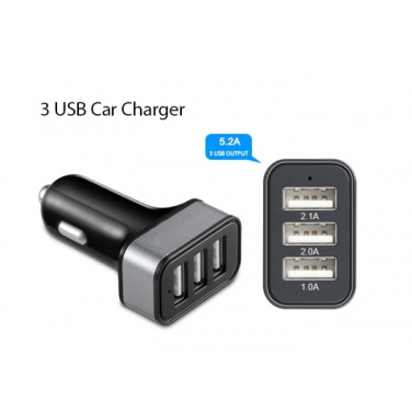 Logotrade promotional giveaway picture of: Car Charger with 3 USB ports