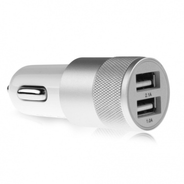 Logo trade promotional giveaways picture of: Metal car charger