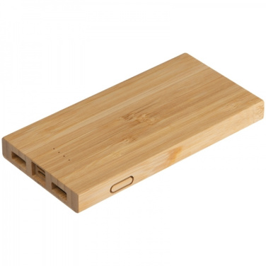 Logo trade corporate gift photo of: Bamboo power bank KATOWICE