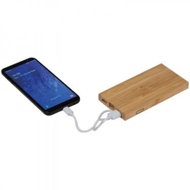 Logotrade advertising products photo of: Bamboo power bank KATOWICE