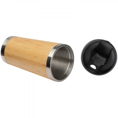 Logotrade promotional gift picture of: Stainless steel mug BAMBOOGARDEN 400 ml