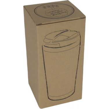 Logotrade promotional item image of: Stainless steel mug BAMBOOGARDEN 400 ml