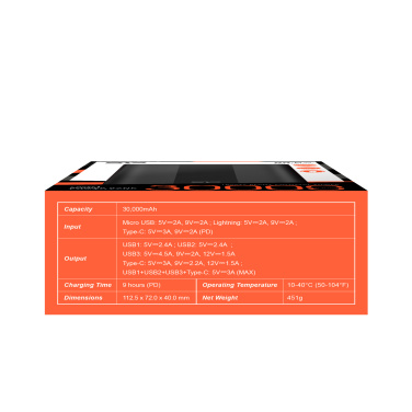 Logotrade promotional giveaway picture of: POWER BANK SILICON POWER QX55 30000 MAH