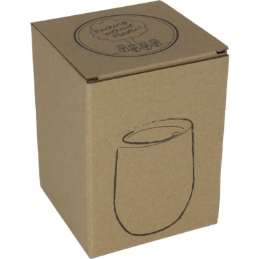Logotrade promotional gift image of: Stainless steel mug with wooden look BRIGHTON 380 ml