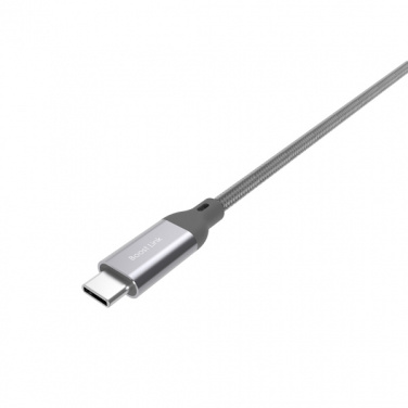Logo trade promotional merchandise photo of: Nylon data transfer cable LK30 Type - C Quick Charge 3.0