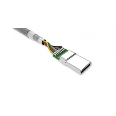 Logotrade promotional giveaway picture of: Nylon data transfer cable LK30 Type - C Quick Charge 3.0