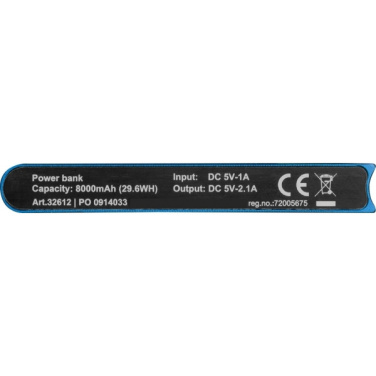 Logotrade promotional products photo of: Power bank 8 000 mAh WOLFSBERG