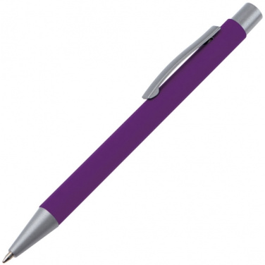 Logo trade promotional giveaway photo of: Metal ballpen soft touch ABU DHABI