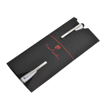 Logotrade advertising products photo of: Writing set ballpoint pen & roller soft touch CLAUDIE