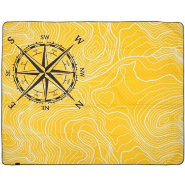 Logotrade corporate gift picture of: Foldable picnic blanket ALVERNIA Schwarzwolf