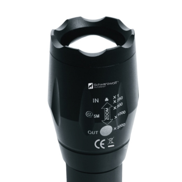 Logotrade promotional giveaway picture of: Flashlight DELGADA Schwarzwolf