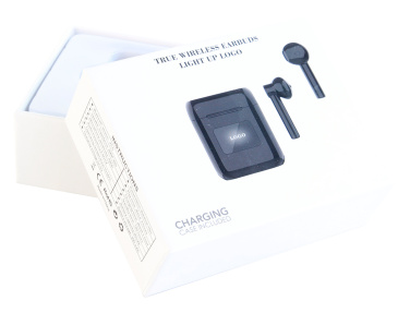 Logotrade promotional giveaway picture of: Wireless earbuds with light up logo