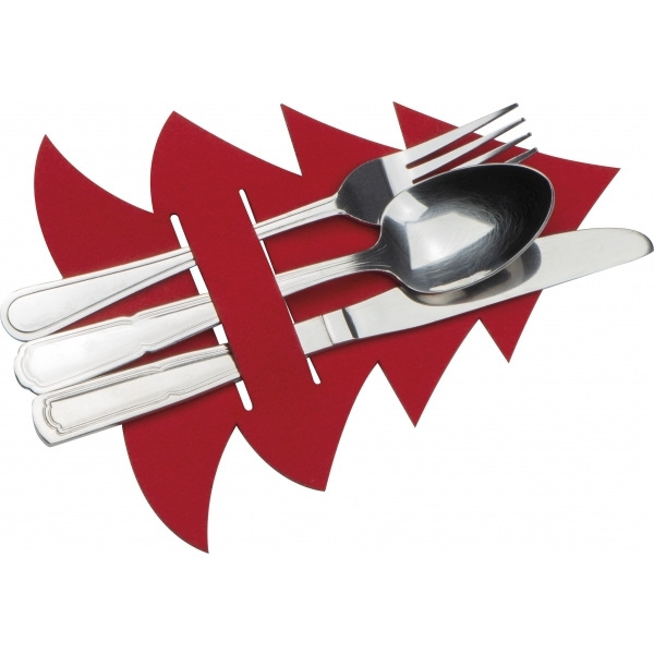 Logo trade advertising products image of: Cutlery pad in Christmas tree shape DUFFEL