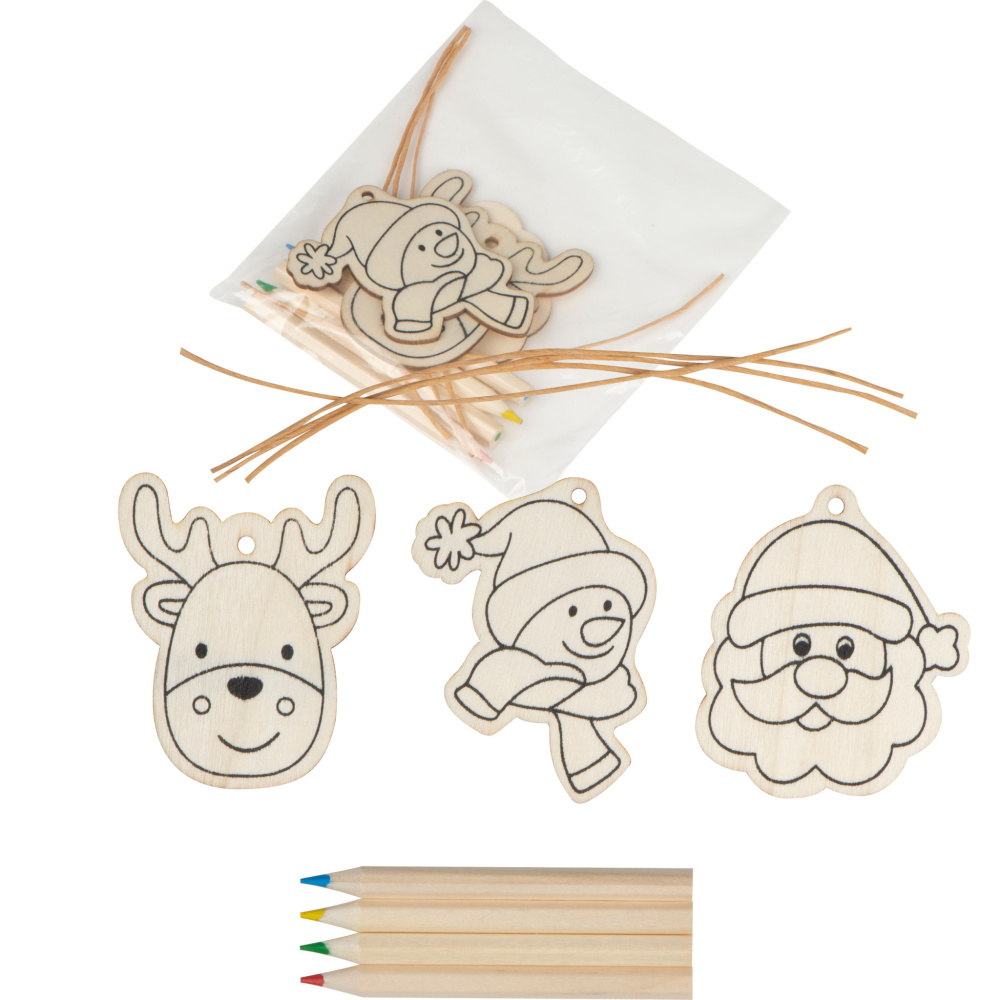Logotrade promotional gifts photo of: Christmas tree tag painting set DRESDEN