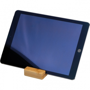 Logotrade promotional gift image of: Bamboo smartphone holder SAN SEBASTIAN