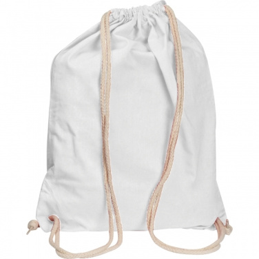 Logo trade promotional merchandise picture of: Cotton gym bag CARLSBAD