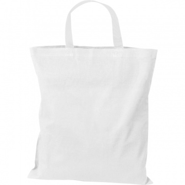 Logo trade promotional gifts picture of: Cotton bag with short handles BREGENZ