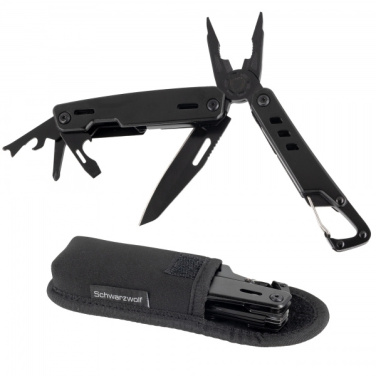 Logo trade promotional giveaways image of: Multitool NOBLE Schwarzwolf