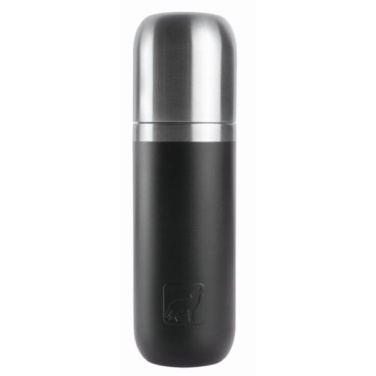 Logo trade promotional merchandise picture of: Vacuum bottle DINARA Schwarzwolf