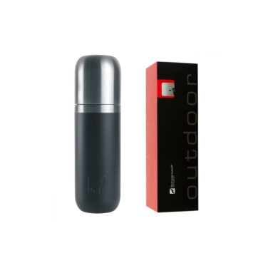 Logo trade promotional products picture of: Vacuum bottle DINARA Schwarzwolf