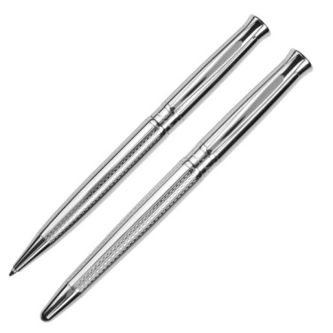 Logotrade promotional product picture of: Metal set of ballpoint pen and roller ROI