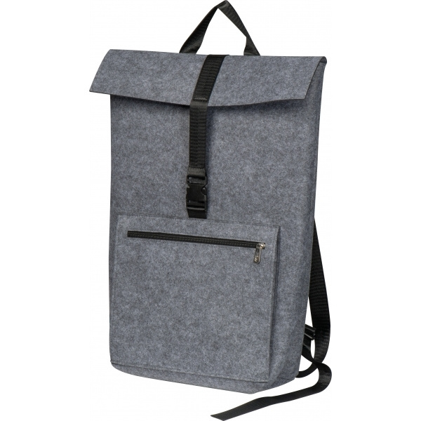 Logo trade promotional merchandise photo of: RPET Felt Backpack BIRMINGHAM