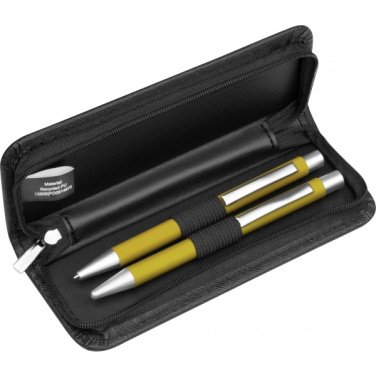 Logo trade promotional merchandise picture of: Writing set soft touch Uppsala