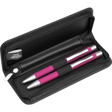 Logo trade promotional giveaways image of: Writing set soft touch Uppsala
