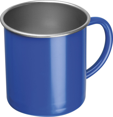 Logo trade promotional giveaways image of: Steel cup Trezzo