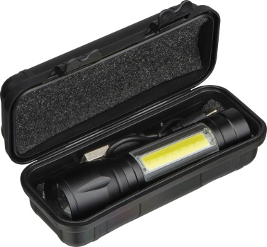 Logo trade business gifts image of: Rechargeable flashlight Tokyo