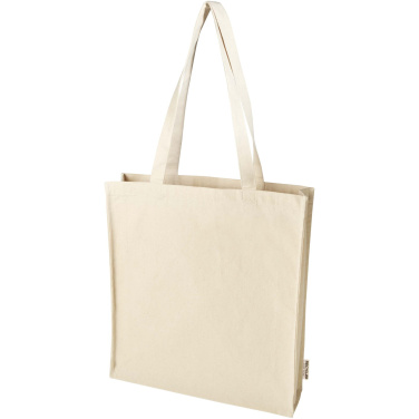 Logotrade promotional giveaway picture of: Florida 270 g/m² GRS recycled gusset tote bag 14L