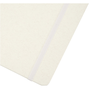 Logo trade promotional merchandise picture of: Bass A5 recycled hard cover notebook with lined pages