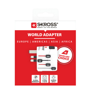 Logo trade business gifts image of: SKROSS Pro 3-Pole World Travel Adapter