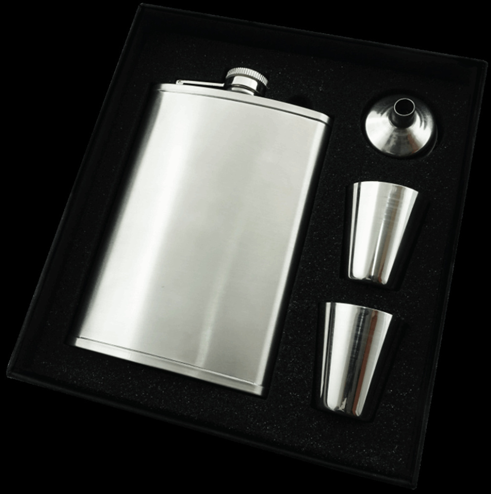 Logo trade advertising products picture of: Hip flask Set 92203600