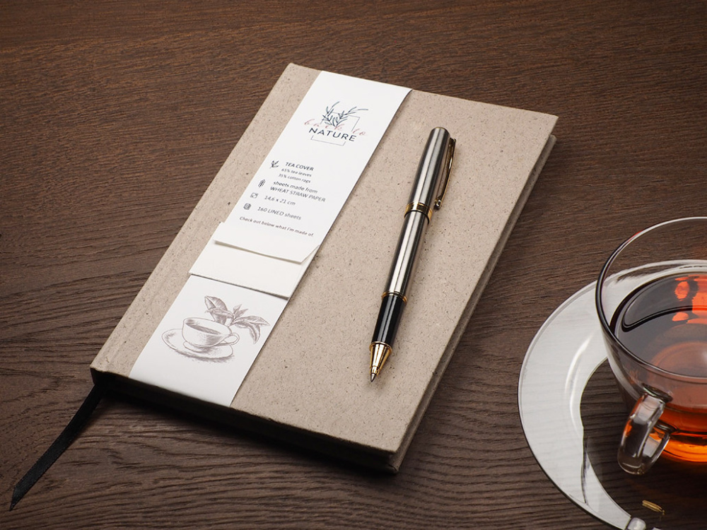 Logo trade promotional products picture of: Recycled Tea Notebook 209734000