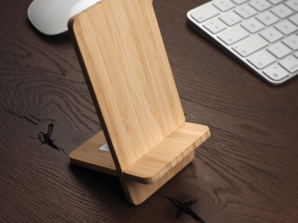 Logo trade promotional merchandise photo of: Wooden telephone stand 1834292