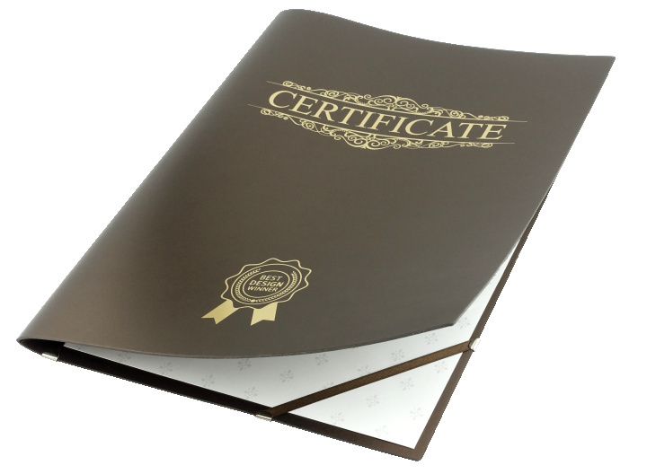 Logo trade promotional giveaways image of: Certificate cover 152094