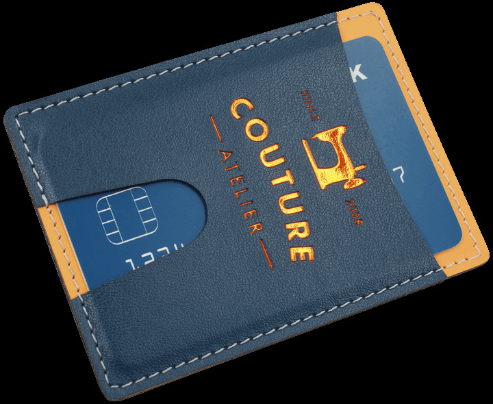 Logo trade business gifts image of: Credit card holder 544119