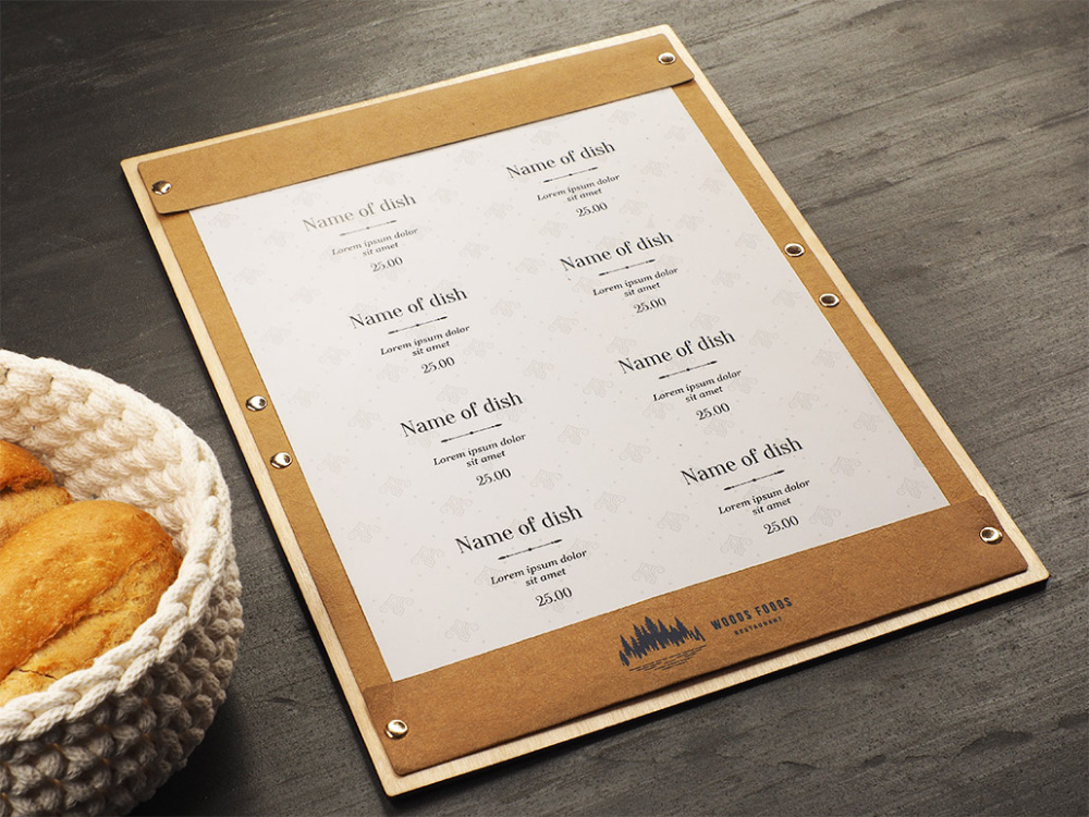 Logo trade promotional merchandise picture of: Menu pad 1668121