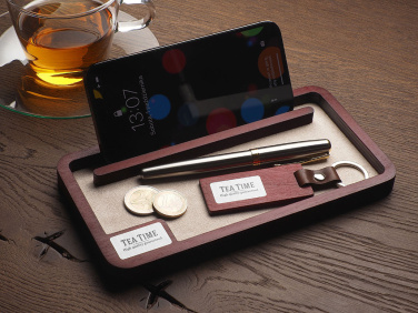Logo trade advertising products image of: Wooden desk organiser 1818121