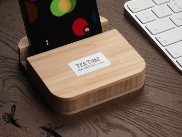Logo trade promotional gifts image of: Wooden telephone stand 1847292
