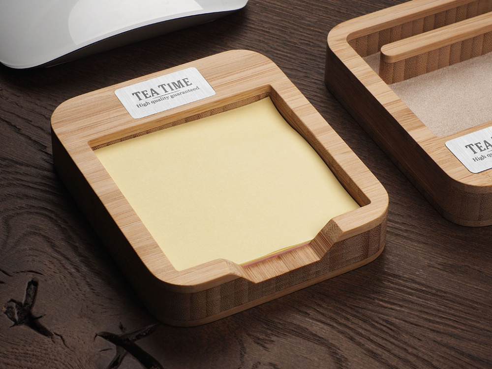Logo trade promotional item photo of: Wooden memo card box 1832292