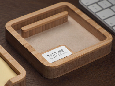 Logo trade promotional giveaways image of: Wooden desk organiser 1846292