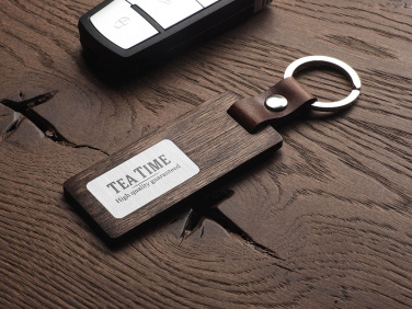 Logo trade promotional gifts picture of: Wooden keyring 1853121