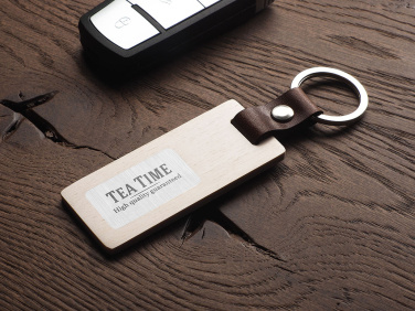 Logo trade promotional giveaway photo of: Wooden keyring 1853121