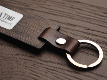Logo trade promotional merchandise picture of: Wooden keyring 1853121