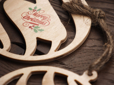 Logo trade corporate gifts picture of: Wooden Christmas Decoration 1856121