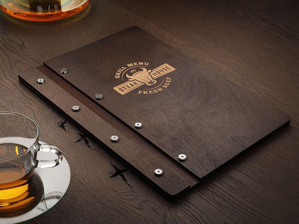 Logo trade promotional giveaways image of: Menu cover 1860121